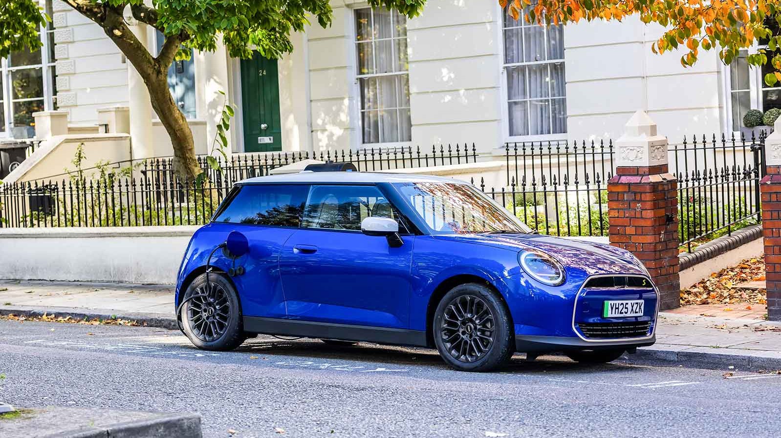 all-electric MINI Cooper parked